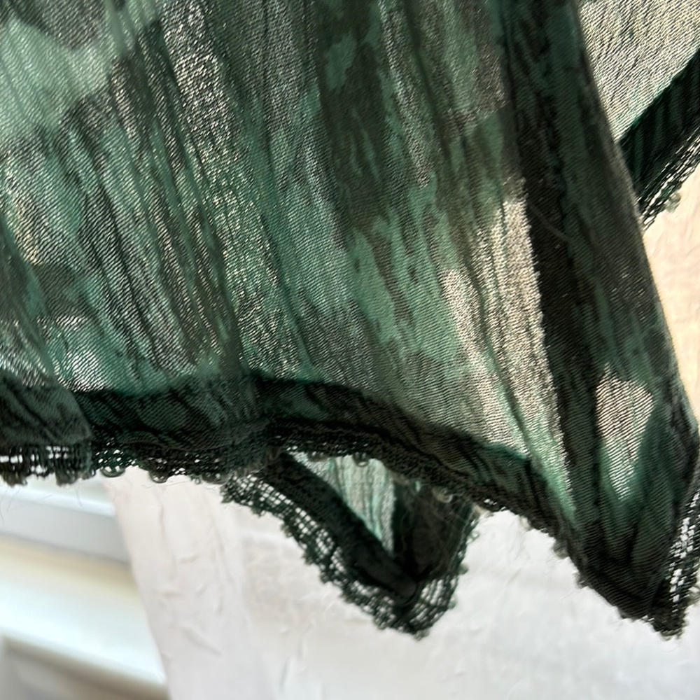 India Boutique Green Sheer Dress with Hat - Picture 12 of 12